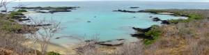 Galápagos, Isla Floreana: Blick vom Baroness Viewpoint auf Post Office Bay