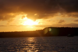 Galápagos, SouthPlaza: Einen Sonnenuntergang wie aus dem Bilderbuch