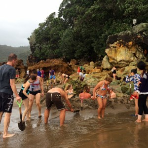 Coromandel, Hot Sand Beach: Ich baue mir meinen eigenen Hot Pool