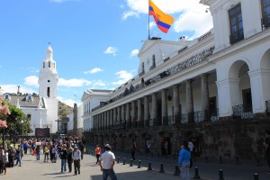 Palacio de Carondelet in Quito direkt am Plaza Grande, der Sitz des Präsidenten von Ecuador