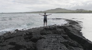 Galápagos, Santa Isabela: Otti auf dem Lavatunnel