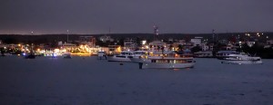 Galápagos, Santa Cruz, Blick auf Puerto Ayora und den Hafen