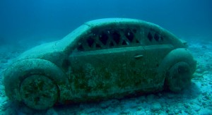 Mexiko, IslaMujeres, Diving Musa - Tauchen im Unterwassermuseum, VW-Beatle