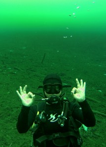 Mexiko, Tulum, Cenoten Tauchen: Ein letzter Check und es geht hinein in die Kavernen von Aktun Ha