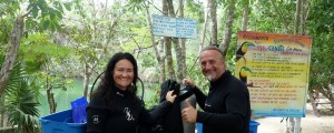 Mexiko, Tulum, Cenoten Tauchen: Wir sind bereit, die Cenote Car Wash auch