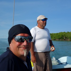 Belize Barrier Reef: Unser Skipper und ich