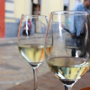 San Cristobal: Rast bei einem argeninischenChardonnay und einem mexikanischen Pinot Grigio