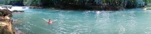 Palenque, Agua-Azul: Endlich ein erfrischendes Bad in einem der natürlichen Pools